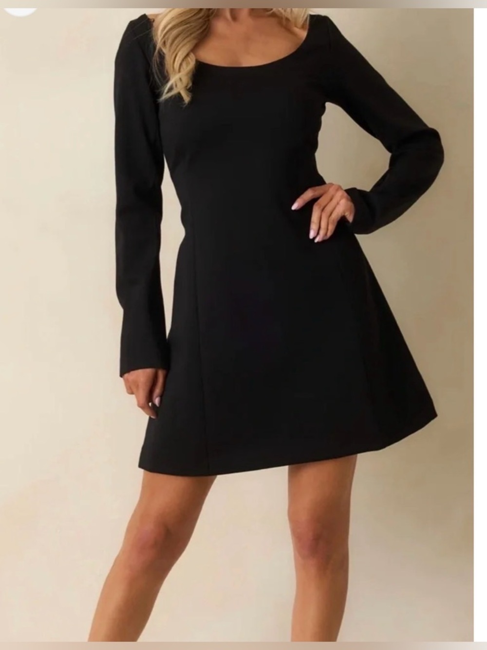 Ponte Long Sleeve Minidress size Large